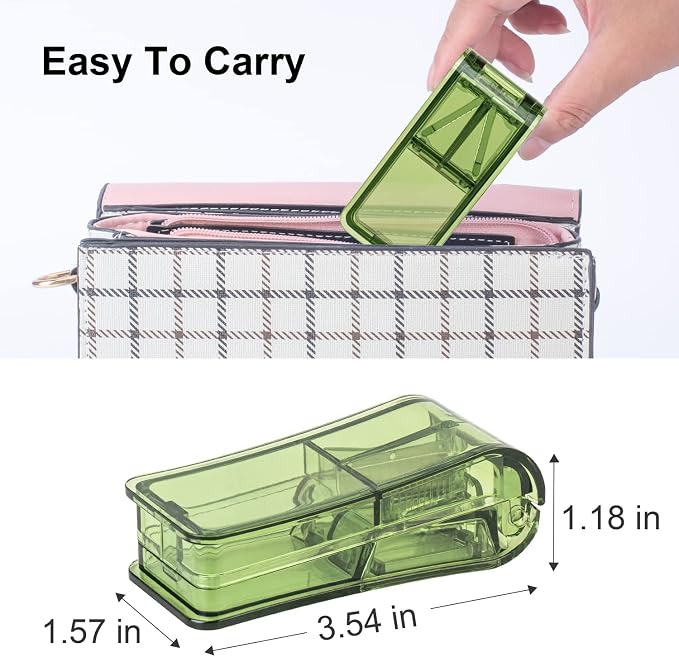 2PCS Pill Cutter, Professional Pill Splitter for Cutting Small Pills or Large Pills in Half