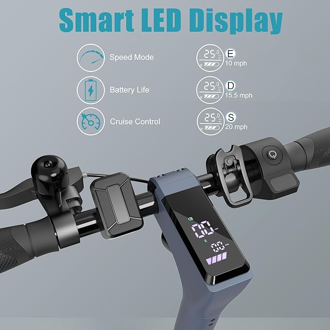 Caroma Electric Scooter with Seat Option,500/350W Motor Up to 25/20 Miles Range & 25/20 MPH Speed,9" Tires,Adjustable Electric Scooter for Adults,Foldable Commuting