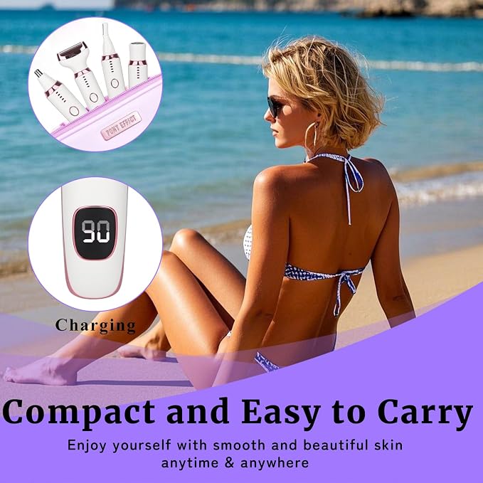2026 Electric Razor for Women Men,4 in 1 Ladies Wet & Dry Body Razors and Facial Hair Remover,Rechargeable LED Display Hair Removal Kit for Nose Face Body Bikini Hair (Multicolor Pink)