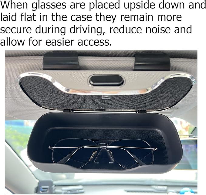 GDQ Sunglass Holder for Car Visor Clip Glasses Case Car Sunglasses Case for Car Sun Visor Glasses Storage Box Car Sunglass Holder Car Visor Accessories Universal for SUV Sedan Truck
