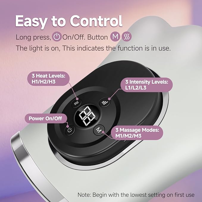 Hand Massager with Heat and Compression for Arthritis and Carpal Tunnel Relief, Hand Wrist Massagers Designed for Daily Comfort at Home, Office, or Travel, Gifts for Women Men Mom Girlfriend