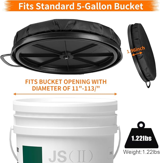 Thickened 5 Gallon Bucket Seat Lid 360 Degree Swivel Bucket Lid with Padded Top 3.74 Inch Thick Spin Ice Fishing Seat Cushion for Hunting Fishing Gardening Camping (Big Leaf 8)