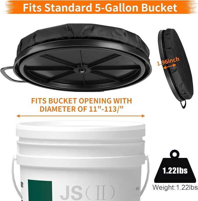 Thickened 5 Gallon Bucket Seat Lid 360 Degree Swivel Bucket Lid with Padded Top 3.74 Inch Thick Spin Ice Fishing Seat Cushion for Hunting Fishing Gardening Camping (Camouflage)