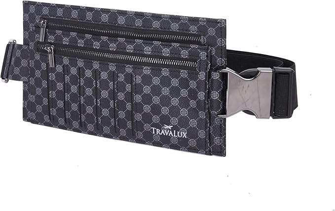Luxury Travel Wallet – Hidden Money Belt, RFID-Blocking, Anti-Theft Passport Holder for Men & Women (Black Crest)