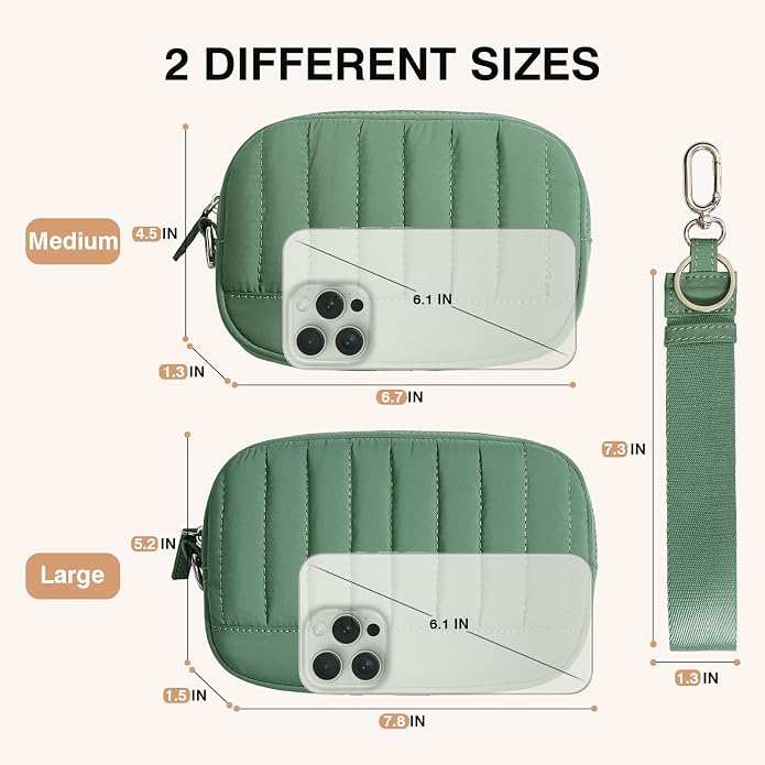 Marvolia Wristlet Wallet for Women Quilted Protective Wristlet Purse | Lightweight, Multi-Pockets with Zipper, for Travel Daily Necessities