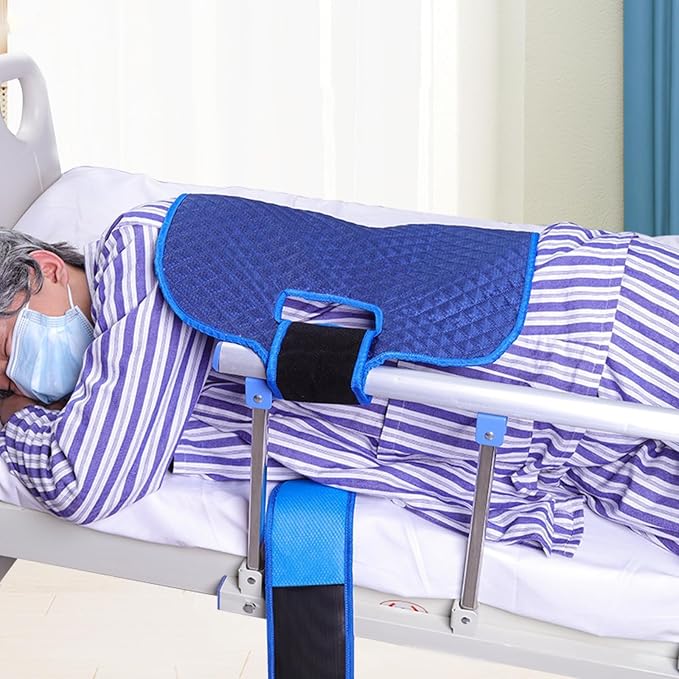 Turning Pad for Bedridden Elderly – Prevent Bedsores & Relieve Caregiver Back Strain, 1-Person Operation Positioning Bed Pad with Handles & Side-Fixation Straps
