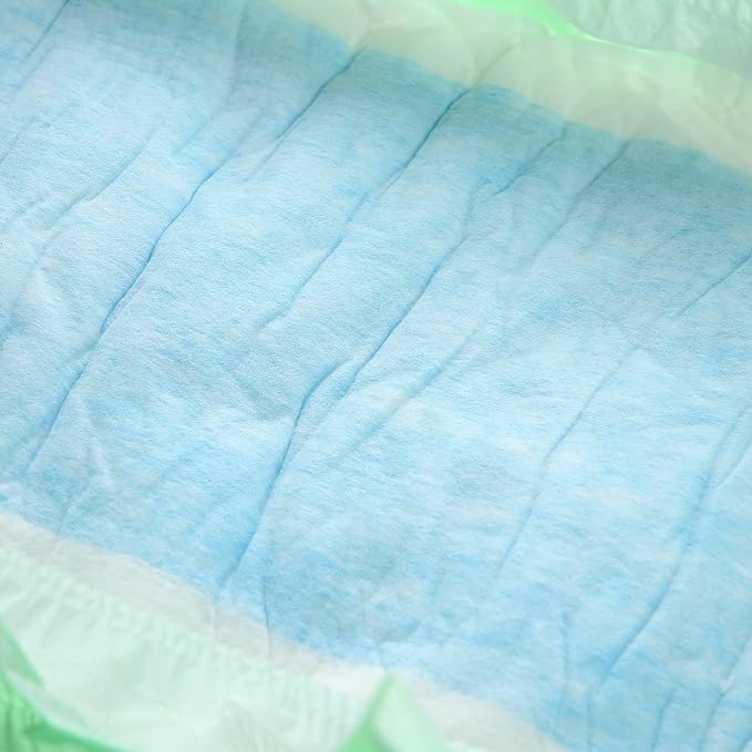 CutiePlusU Adult Diapers Sample 3 Pieces Adult Brief Diaper Incontinence Underwear Green Cute Toddler (Large 37"-47")