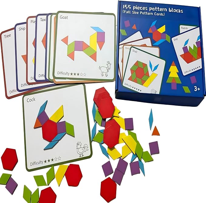 Dementia Activities for Seniors - 155 Pcs Large Size Wooden Memory Games for Seniors, Dementia Memory Care Gifts, 12 Double-Sided Pattern Cards & Storage Bag