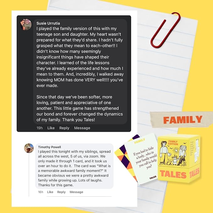 TALES 150 Conversation Cards, Family Edition, Create Meaningful Connections