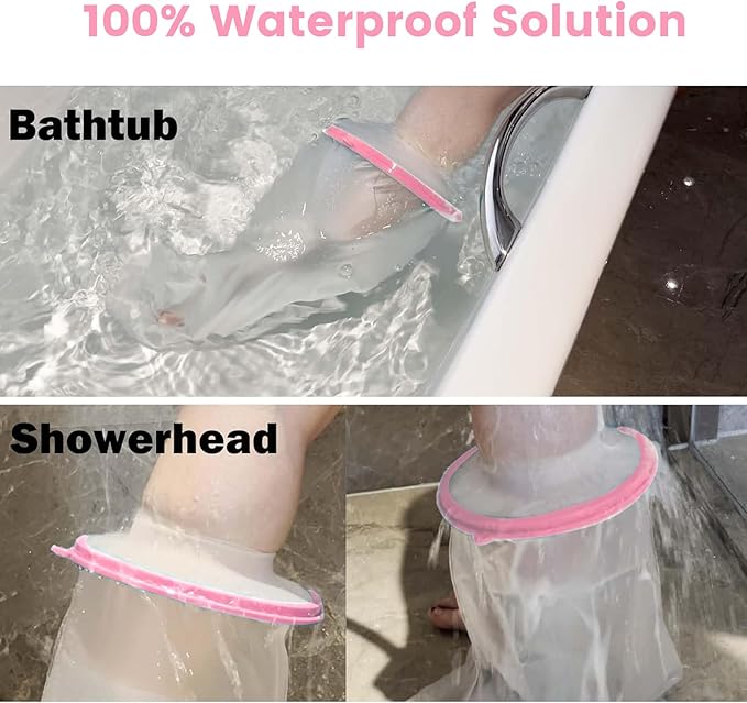 Waterproof Cast Covers for Shower Leg, Adult Cover Swimming Showering Protector Boots for Foot and Ankle after Surgery, Cast Bag Monitor Recovery Supplies, Bath & Wound & Bandage Protection