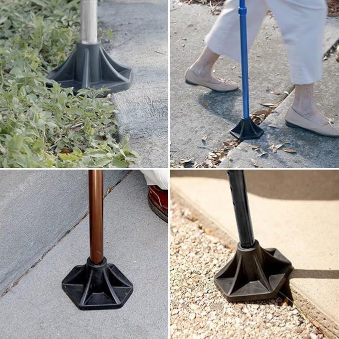 StrongArm Comfort Cane + Self Standing Lightweight Adjustable Walking Cane for Men & Women + Ergonomic Forearm Grip Stabilizes Wrist & Provides Extra Support & Stability (Self Standing Base)