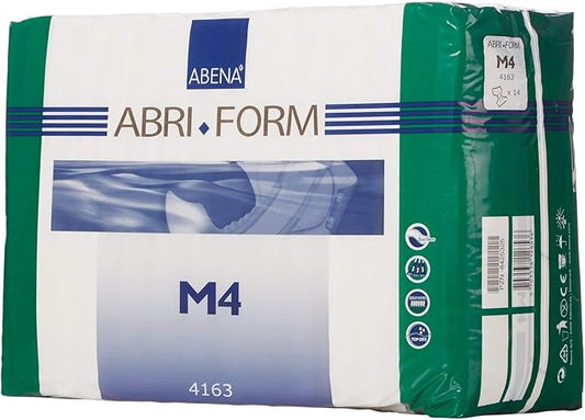 Abena Abri-Form Comfort Plastic-Backed Briefs, Level 4, (Medium To Large Sizes) Medium, 28 Count
