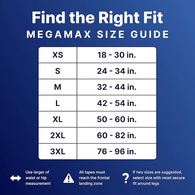 NorthShore MegaMax Made in USA 12-Hour HBL Adult Diapers for Heavy Bladder Leaks, Small, 40 Count, Purple, 24-34 inches, Tab-Style Incontinence Underwear for Men, Women & Teens
