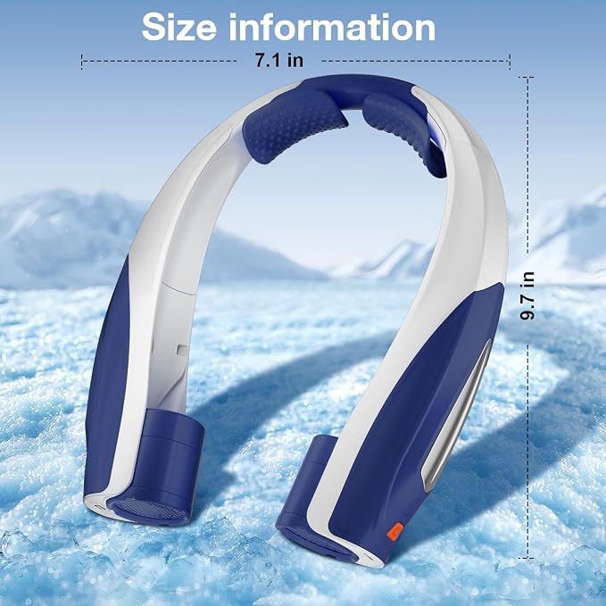 Hionly AI Neck Fan, 6 Speeds Adjustable Portable Personal Fan Rechargeable, 6000 mAh Battery Faster Cooling Wearable, Ultra Quiet for Home, Office, Travel, Outdoor
