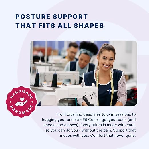 Fit Geno Back Brace Posture Corrector for Women and Men, Shoulder Straightener, Adjustable Full Back Support, Upper and Lower Back Pain Relief - Scoliosis, Hunchback, Thoracic, Spine Corrector (L)