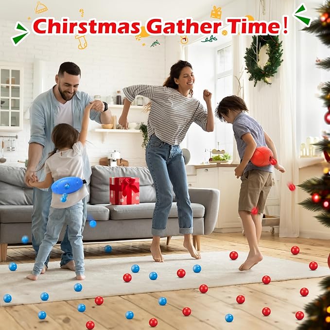 Skirfy Christmas Party Shaking Swing Balls Game Set for Kids Adults,Backyard Family Toy with 40 Balls, Birthday Games Outdoors Indoors Bachelorette Party Games for Boys and Girls Age 5 6 7 8 9+