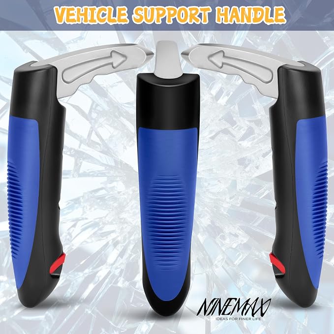 NINEMAX Car Door Assist Handle for Elderly, 3-in-1 Portable Car Cane (2pc) | Stable Support for Easy Vehicle Entry, Fits Most Cars, 3-in-1 Design, Lightweight & Portable, Non-Slip Grip, Tool-Free Setup