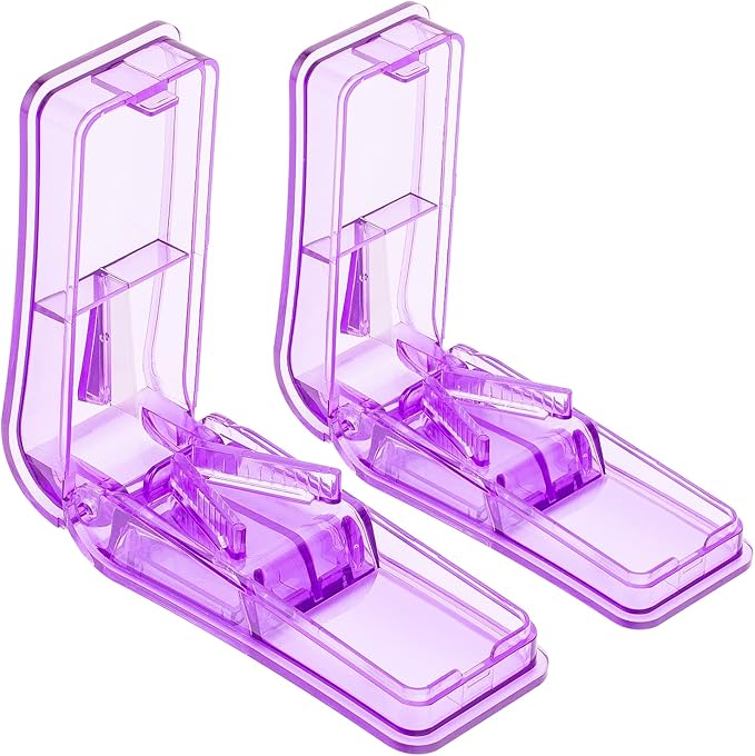 AVIDACE 2PCS Pill Cutter, Professional Pill Splitter for Cutting Small Pills or Large Pills in Half