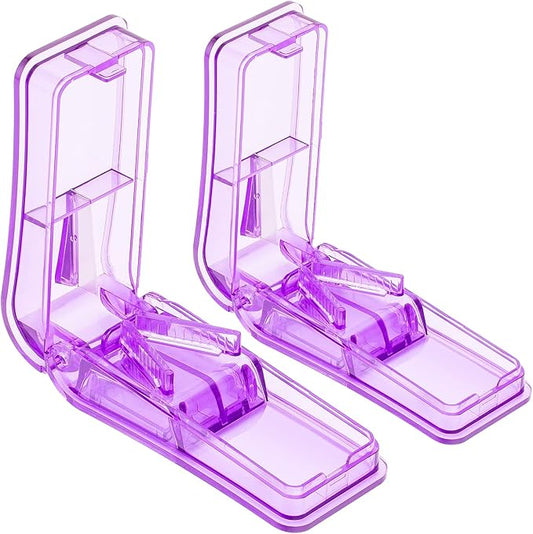 AVIDACE 2PCS Pill Cutter, Professional Pill Splitter for Cutting Small Pills or Large Pills in Half