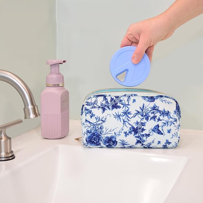 Travel RX Pill Case by Type Two Labs – Weekly 7 Day Pill Box, Compact Magnetic Organizer for Pills fits Purses or Pockets, Rugged Daily Caddy Holds Vitamins, Supplements and Medication. (Blue)