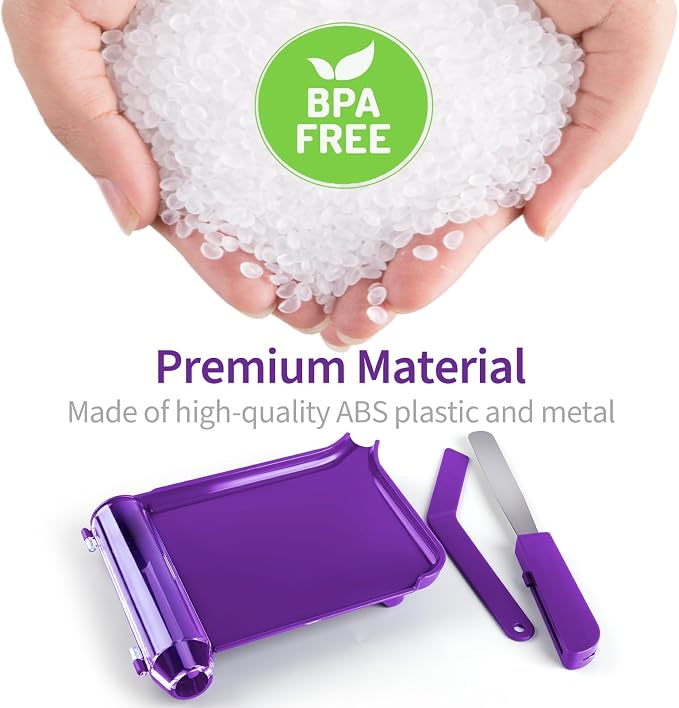 Opret Right Hand Pill Counting Tray with 2 Spatulas, Pill Counter with A Straight Spatula & A L-Spatula for Pharmacy to Count Meds Pills Tablets, Purple