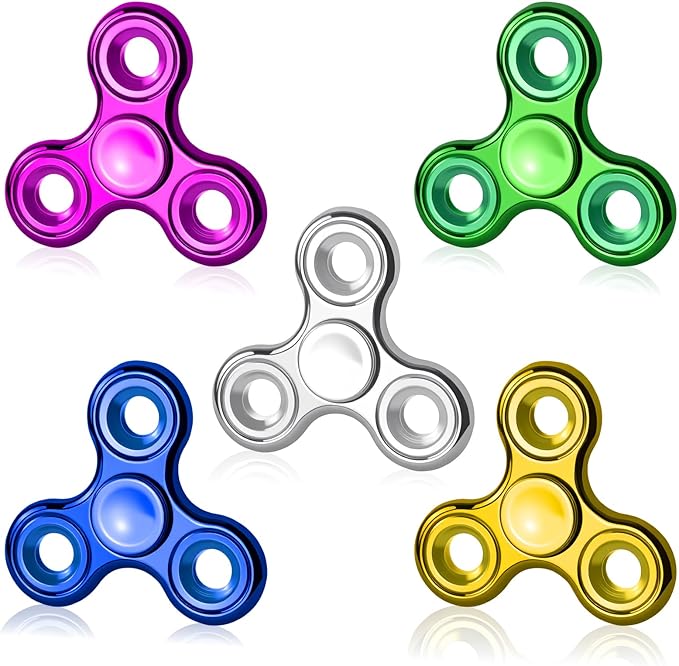 Fidget Toys Adults 5 Pack,Metal Fidget Spinner Stress Reducer,Fidgets for Adults & Teens & Kids Age 6+,Valentines Day Gifts