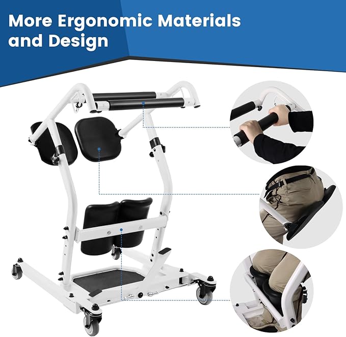 Sit to Stand Patient Lift for Elderly, Stand Assist Lift Aid for Home Care Use, Elderly Lift Assist Transfer Device, Transport Chair Stand Assist for Seniors, Adults & Disabled