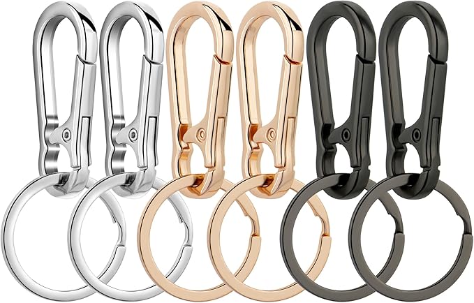 Wikavanli Metal Keychains Keyring Key Chain Ring Clip Holder Organizer for Home Car Keys Key Finder Women Men
