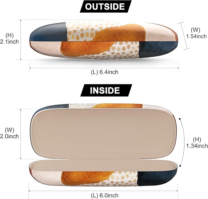 Eyeglasses Case, Hard Shell Protective Case for Glasses, Unisex for Women Men