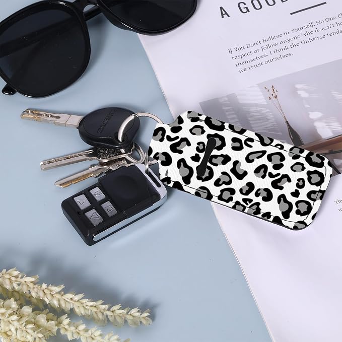 Cute Chapstick Holder Keychain,Lipstick Neoprene Clip-on Lip Balm Holder for Woman