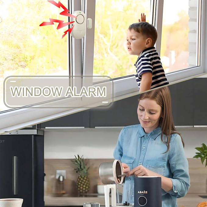 Door Window Alarm, Window Alarms for Home Security, 120DB Loud Door Chime for Store, Ideal for Home, Garage, Apartment, RV(10 Pack)