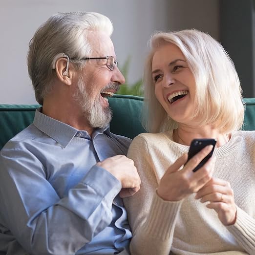 Hearing Aids for Seniors Rechargeable with Noise Canceling, Hearing Amplifier for Adults, Sound Amplifier for Hearing Loss - in Ear - with Volume Control