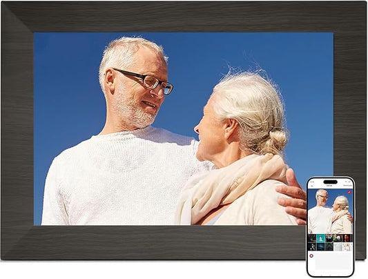 10.1 Inch Digital Picture Frame with 32GB Storage, WiFi Digital Photo Frame 1280x800 HD IPS Touchscreen, Easy Setup for Photo & Video Sharing via Free App, Black