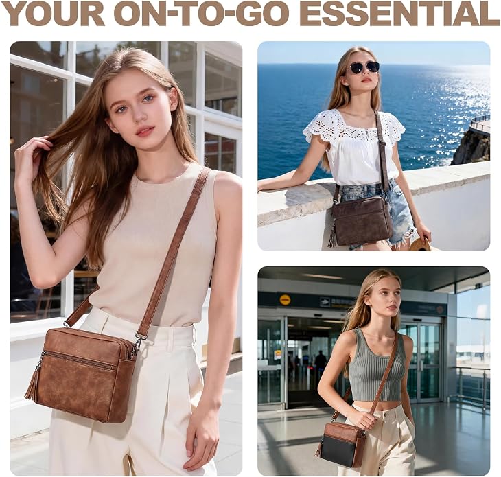 Anti-Theft Crossbody Purse for Women Travel Shoulder Bag