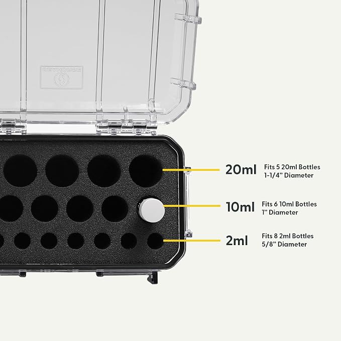 Evergreen EMT EMS Lockable Narcotics and Medication Storage Boxes / IP67 Waterproof/Airtight Dustproof for Ambulance, Emergency Services, Home Storage, Refrigerator Safe (Narcotics Foam + Clear)