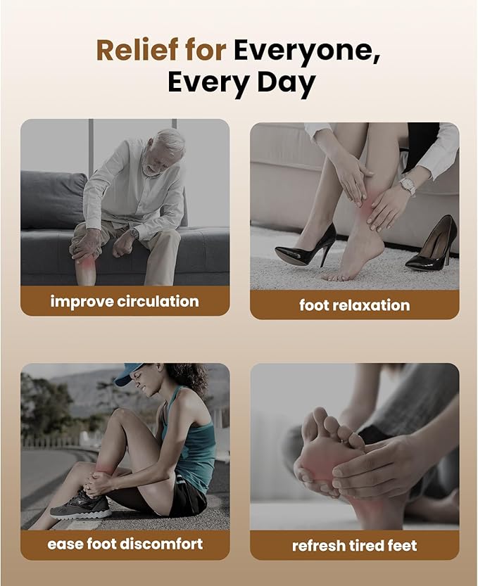 BOB AND BRAD Foot Massager with Heat and Remote,FSA Eligible HSA Eligible, Shiatsu Deep Kneading Electric Feet Massager Machine for Plantar Fasciitis, Men Size 12