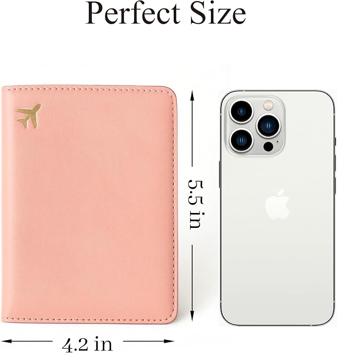 Passport Holder for Travel, RFID Blocking Waterproof PU Leather Travel Passport Cover Case Wallet