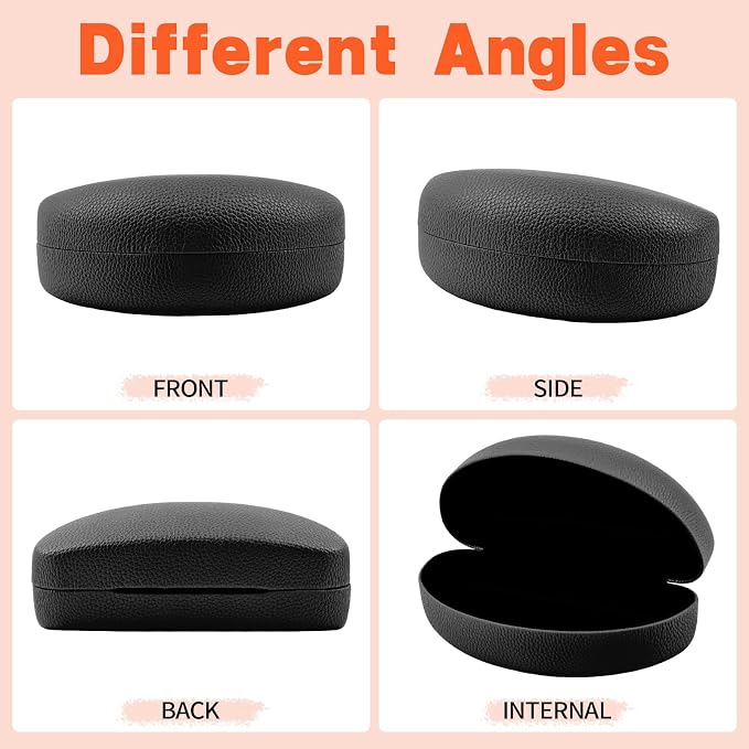 CHZZMS 2 PACK Large Hard Shell Sunglasses Case, Protective Case For Sunglasses and Eyeglasses
