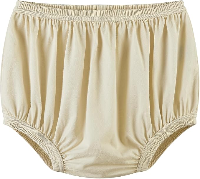 Big Kids Diaper Cover for Incontinence Noiseless Waterproof Bed Wetting Underwear Plastic Pants Over Diapers(Beige, XXS)