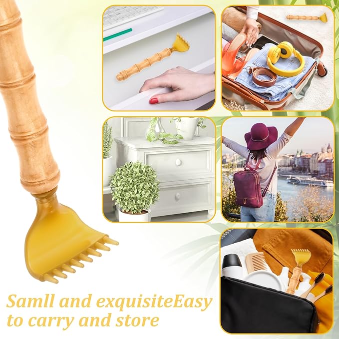 Back Scratcher Backscratcher,Telescoping Body Scratcher Itch Scratcher Tool | Classic, Portable, Extendable, Bamboo, for Men Women, Upgraded, Stainless Steel, for Adults, Thanksgiving, Birthday