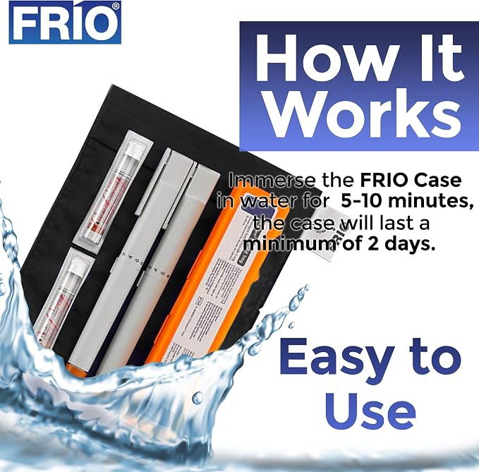 FRIO Cooling Wallet - Insulin & GLP-1 Cooler for 45+ Hours - Black - Large