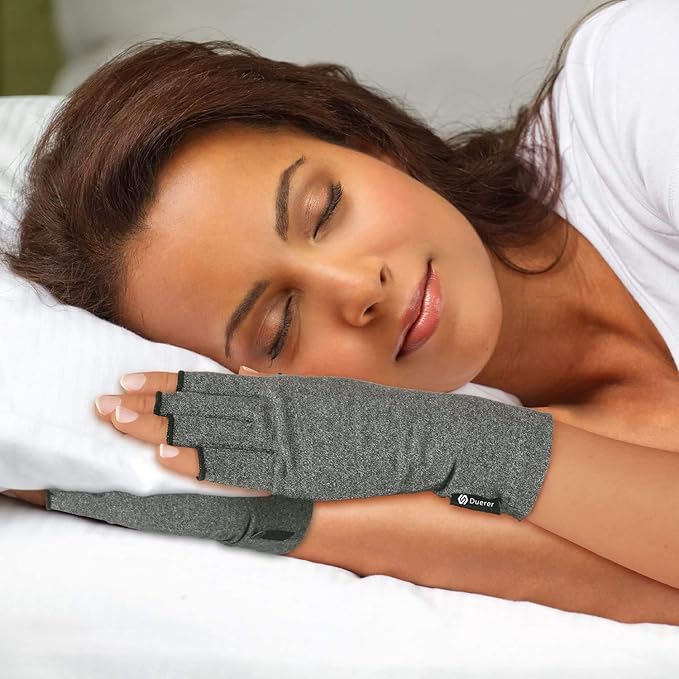 Duerer Arthritis Gloves Women Men, Carpal Tunnel, Rheumatiod, Tendonitis, Fingerless Hand Thumb Compression Gloves