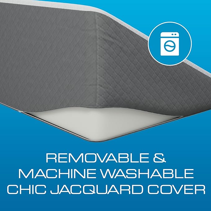 Kolbs Bed Wedge Pillow Chic Jacquard Cover for Sleeping and Acid Reflux, Heartburn 12" Height