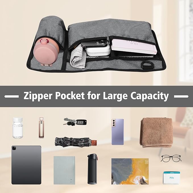supregear Accessories Bag for Walker, Wheelchair, Rollator - Walker Basket Bag w/Cup Holder - Seniors Caddy Attachment Pouch for Walkers, Water Resistant Large Capacity Carry Storage Carrier Tote