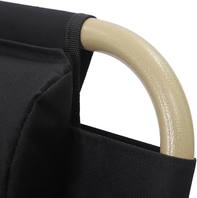 PERFERATE Bed Backrest Support Portable Bed Chair 7 Gears Adjustable Lifting Beds Backrest Folding Reading Chair with Pillow for Elderly Back Neck Lumbar Support, Beach Comfy Travel (Black)