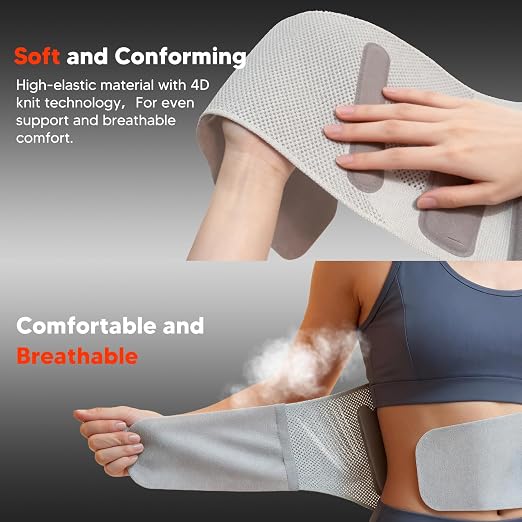 arboleaf Lower Back Pain Relief Belt - Adjustable Heated Back Brace with Detachable Heating Pad, 360° Wrap for Sciatica, Herniated Disc, Muscle Strain Size XXL (Waist 39"-43")