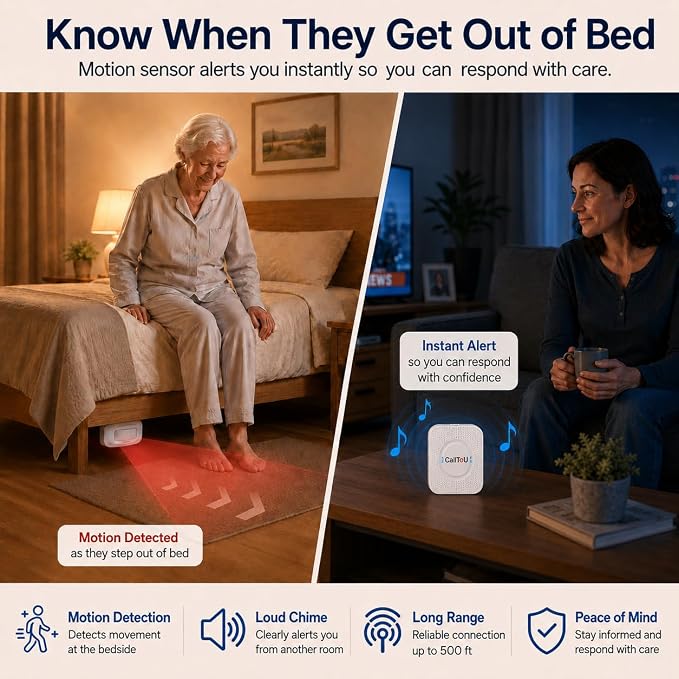 CallToU Portable Battery Wireless Motion Sensor Alarm 1-1
