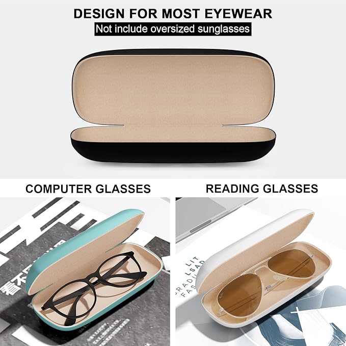 Eyeglasses Case, Hard Shell Protective Case for Glasses, Unisex for Women Men