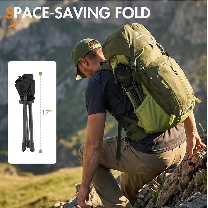Portal 2 Pack Tall Folding Tripod Stool for Adults Supports 225 lbs