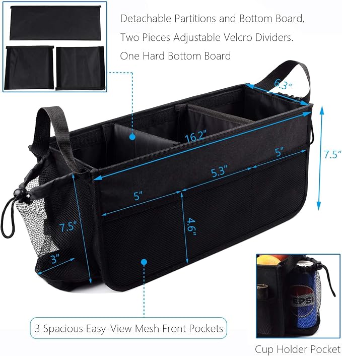 Upgraded Walker Basket Walker Accessories with Cup Holder, Fit for Walker and Roller Walker Baskets Most Walkers- Folding Walker,High-Capacity & Anti-Tip Base-Ideal Elderly Gift for Home